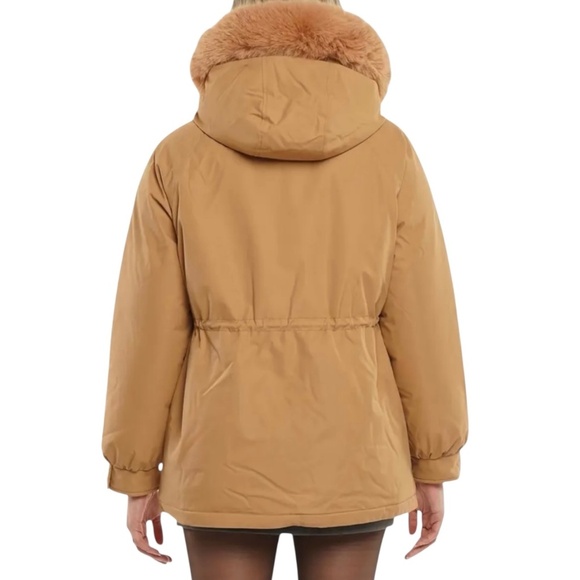 Puffit Faux Fur Mid-Length Hooded Drawstring Parka. NWT - Picture 2 of 10